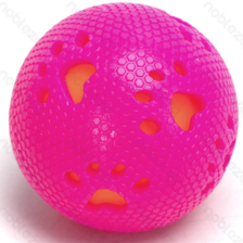 Nobleza pískacia loptička s labkami 7,3 cm ružová